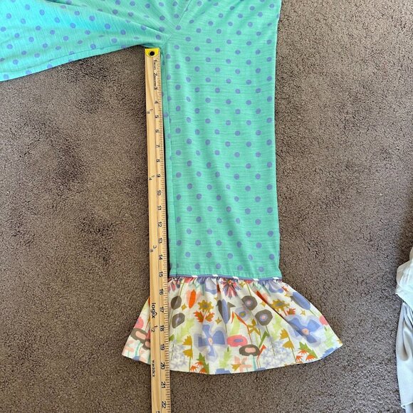 Matilda Jane Girls Size 8 Pajama Set Ruffle Pants Flutter Sleeve Top Swan Fairy - Picture 9 of 9